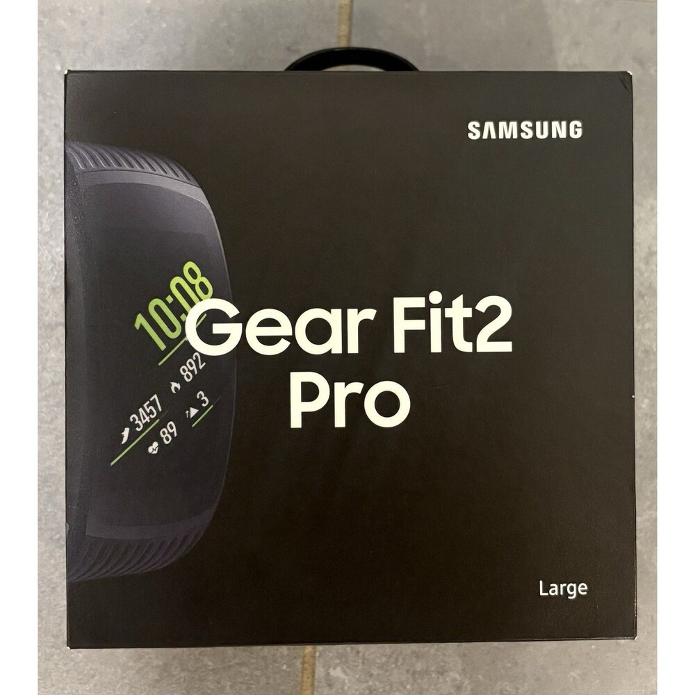 Samsung Gear Fit2 Pro SM-R365 Large Black Fitness Tracker Smartwatch OPEN BOX